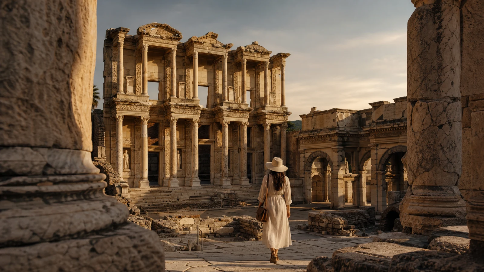 Biblioteca de Celso entre las ruinas de Éfeso